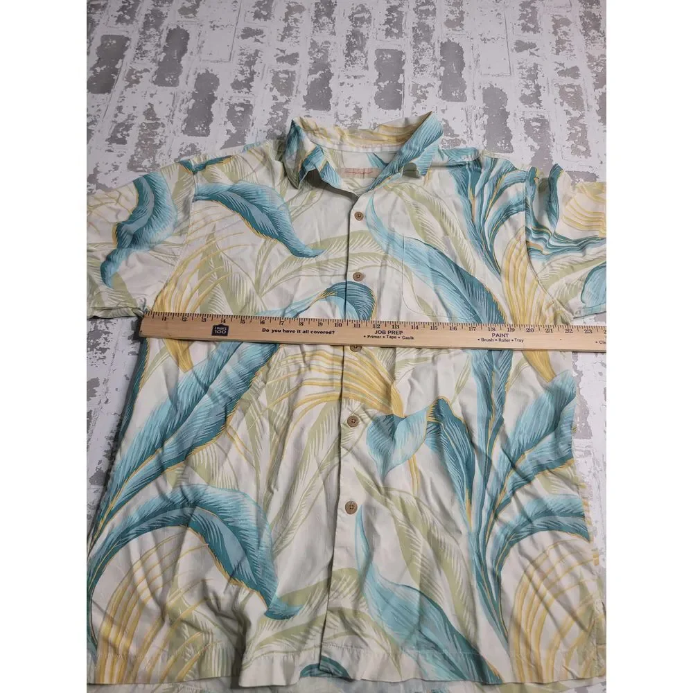 3252 Tommy‎ Bahama 100% Silk Button Down Shirt Men's Large